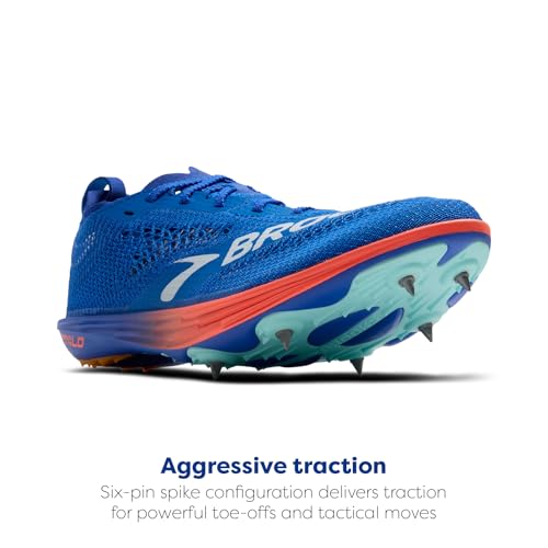 Brooks Unisex Hyperion Elite LD, Long Distance Track Running Shoe, Men & Women - Cobalt/Pink Clay/Orange - 8 Medium