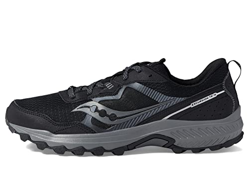 Saucony Men's Excursion TR16 Trail Running Shoe, Black/Charcoal, 12 Medium