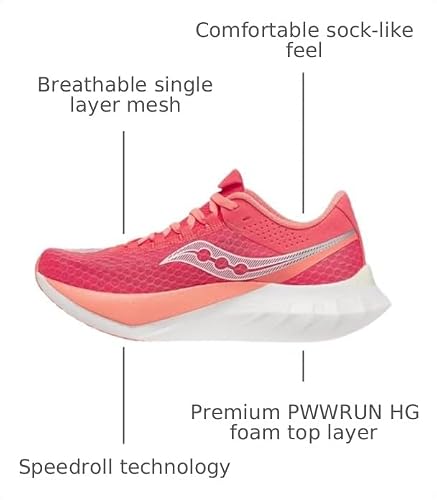 Saucony Women's Endorphin Pro 4 Sneaker, Coral, 7.5