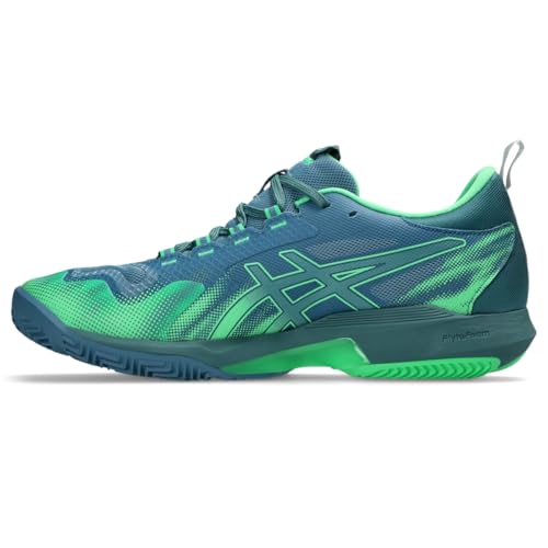 ASICS Men's SONICSMASH FlyteFoam Tennis Shoes, 8.5, SABA Blue/Vital Green