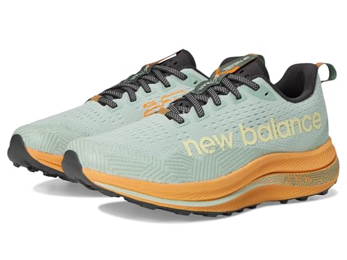 New Balance FuelCell SuperComp Trail v1 - Shoes for Women - Mesh Upper - Cotton Lining - Round Toe Silhouette Clay Ash/Dried Apricot/Dark Juniper 8 B - Medium
