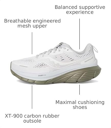 Saucony Men's Guide 18 Sneaker, Cloud/Olive, 13