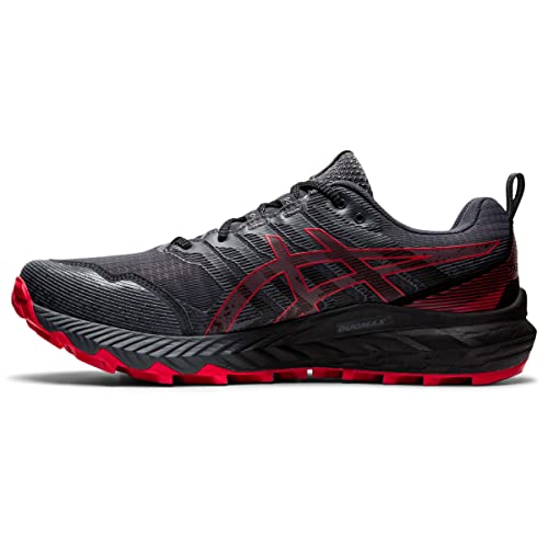 ASICS Mens Gel-Trabuco 9 Running Shoes, 9, Carrier Grey/Electric RED