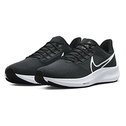 Nike Men's Air Zoom Pegasus 39 Men's Road Running Shoes, Black White Grey Dk Smoke Grey, 11