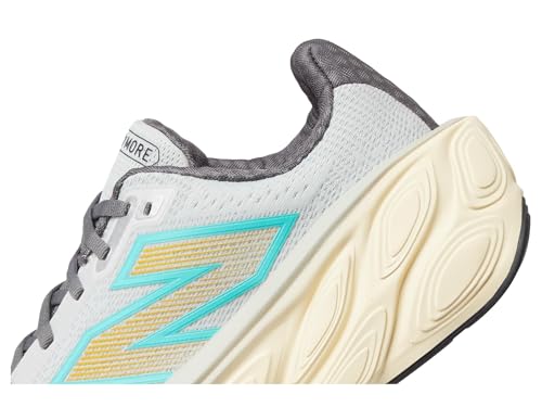 New Balance Men's Fresh Foam X More V5 Running Shoe, Brighton Grey/Calcium/Cyber Jade, 12 M