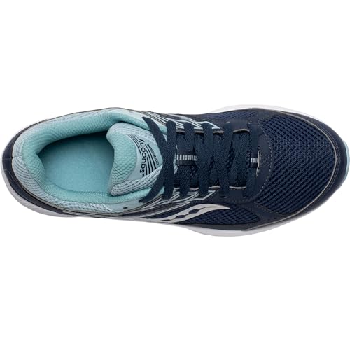 Saucony Women's Cohesion 14 Road Running Shoe, Navy/Sky, 8.5