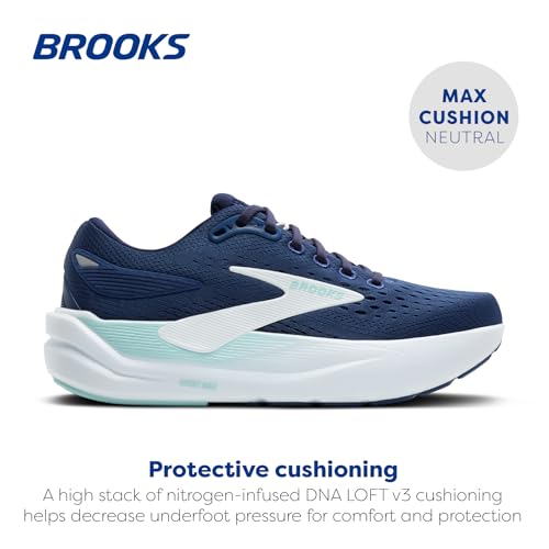 Brooks Women’s Ghost Max 3 Neutral Running & Walking Shoe - Navy/Peacoat/Clearwater - 8 Medium