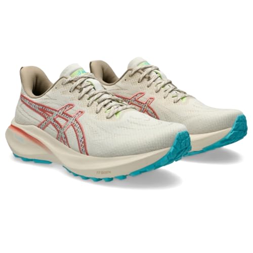 ASICS Women's GT-2000 13 Trail Running Shoes, 5, Nature Bathing/Guava