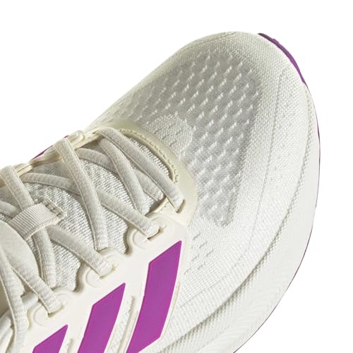 adidas Women's Ultrarun 5, Off White/Purple Burst/Black, 7.5