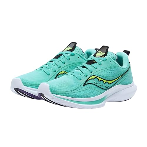 Saucony Women's Kinvara 13 Sneaker, Cool Mint/Acid, 5 Wide