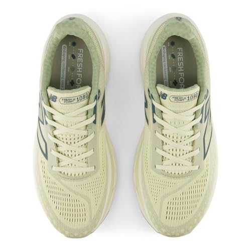 New Balance Men's Fresh Foam X 1080 V14 Running Shoe, Pale Moss/New Spruce/Linen, 11.5 M