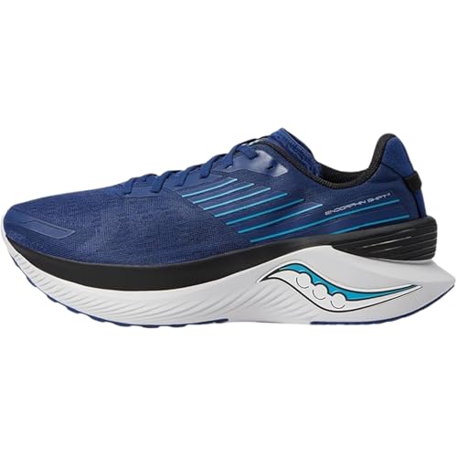 Saucony Men's Endorphin Shift 3 Sneaker, Indigo/Black, 11.5