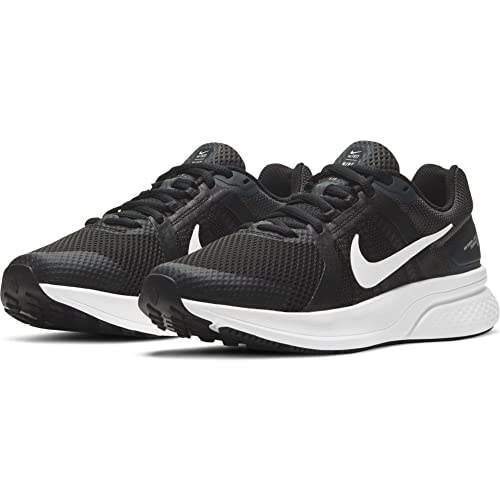 Nike Women's W Run Swift 2 Shoe, Black White Dk Smoke Grey, 8