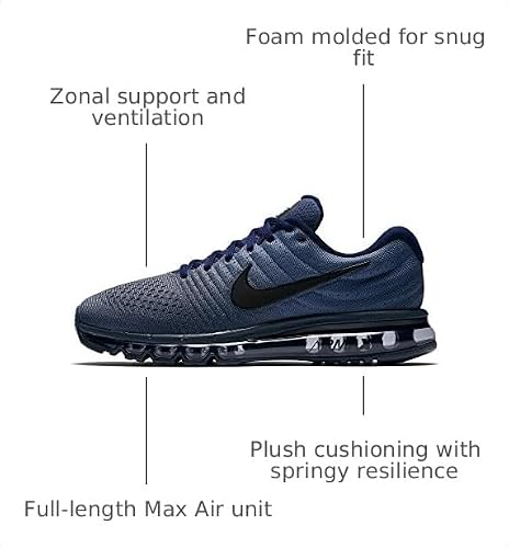 NIKE AIR MAX 2017 Binary Blue/Black-Obsidian Size Men's 10 [849559-405] - alternate view 2