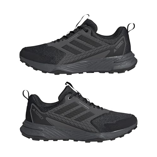 Adidas Mens Terrex Tracefinder 2 Trail Running, Black/Black/Grey, 9.5