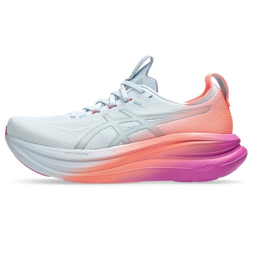 ASICS Womens Gel-Nimbus 28 Sunny Sizzle Sports Shoes, SKY/DIGITAL SAKURA, 9 US