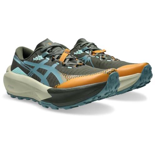 ASICS Men's Trabuco MAX 5 Running Shoes, 12, Vintage Khaki/Foggy Teal