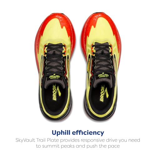 Brooks Men's Catamount 3 Trail Running Shoe - Acid Lime/Cherry Tomato/Black - 9 Medium