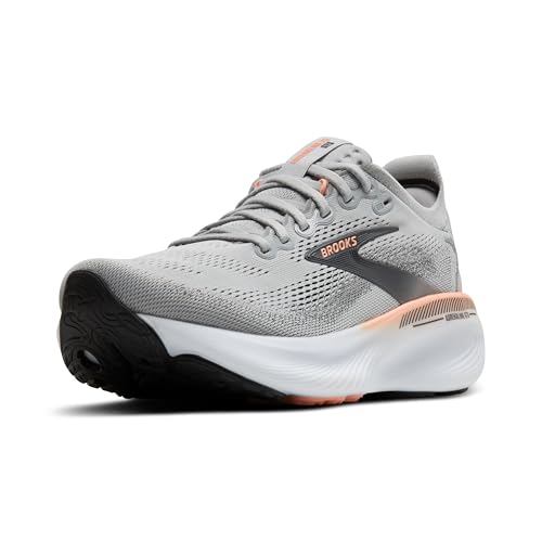 Brooks Women’s Adrenaline GTS 25 Supportive Running & Walking Shoe - Grey/Blackened Pearl/Coral - 7.5 X-Wide