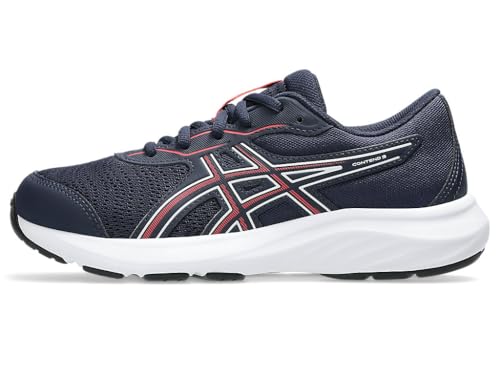 ASICS Kid's Contend 9 Grade School Running Shoe, 1.5, Midnight/Flash RED