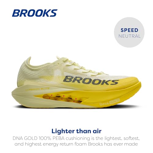 Brooks Unisex Hyperion Elite 5 Neutral Race Running Shoe for Men & Women - Luminary/Yellow/Gray - 9 Medium