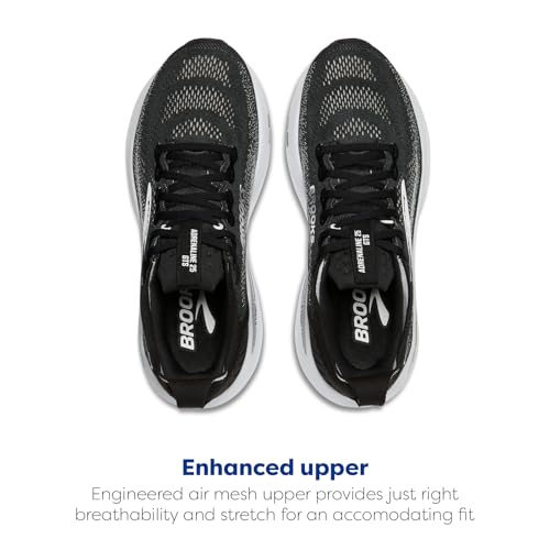Brooks Women’s Adrenaline GTS 25 Supportive Running & Walking Shoe - Black/Grey/White - 9 Medium