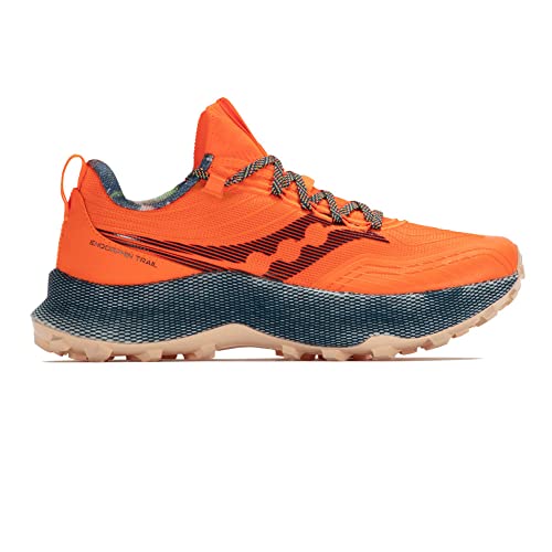 Saucony Womens Endorphin Trail Fitness Running Shoes Orange 8.5 Medium (B,M)