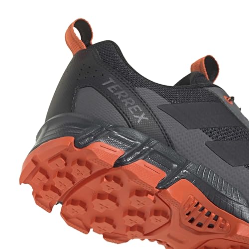 adidas Men's Terrex Rockadia Trail Running, Carbon/Black/Semi Impact Orange, 13