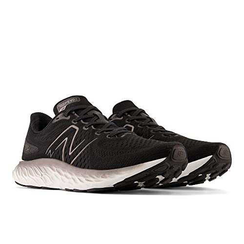 New Balance Men's Fresh Foam X EVOZ V3 Running Shoe, Black/Silver Metallic, 8.5 Wide