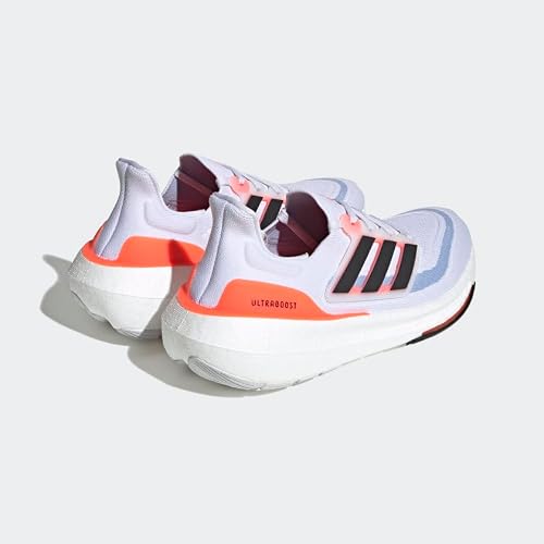 adidas Men’s Ultraboost Light Running Shoes (Ultraboost 23) Running Shoe, White/Black/Solar Red, 15 US Men