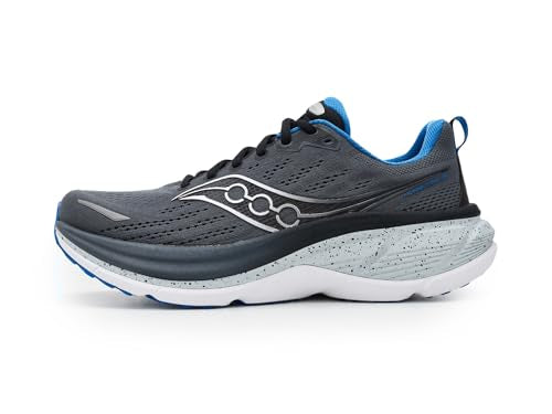 Saucony Men's Hurricane 25 Sneaker, Shadow/Black, 10.5