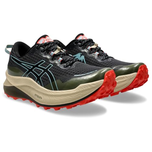 ASICS Men's Trabuco Max 3 Running Shoes, 7.5, Black/Smoke Blue