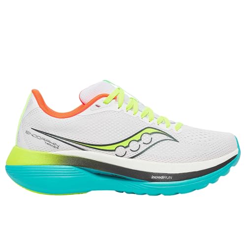 Saucony Women's Endorphin Trainer Sneaker, White/Mutant, 7