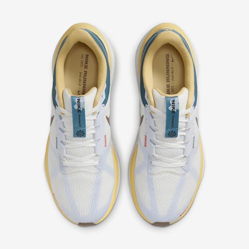 Nike Structure 25 Men's Road Running Shoes (HV5976-121, Summit White/Summit White/Soft Yellow/Mink Brown) Size 11.5
