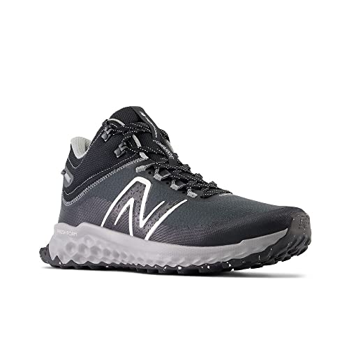 New Balance Men's Fresh Foam Garoe Mid V1 Trail Running Shoe, Blacktop/Shadow Grey/Sea Salt, 7.5 M