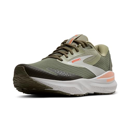 Brooks Men’s Adrenaline GTS 24 Weatherized Supportive Running Shoe - Green/Gray/Orange - 7 Medium