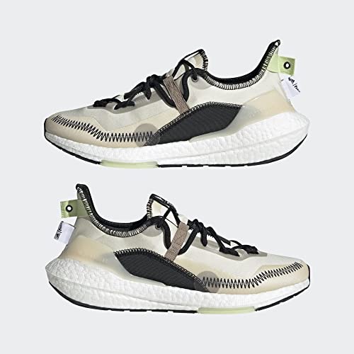 adidas Ultraboost 21 X Parley Unisex Shoes Size 8.5, Color: Orbit Grey/Chalky Brown/Almost Lime-White