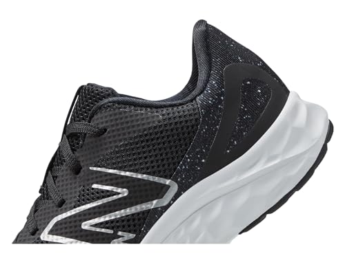 New Balance KIds Arishi Fresh Foam v4 Sneaker, BLACK/WHITE/SILVER METALLIC, 3.5 M Big Kid (8-12 Years)