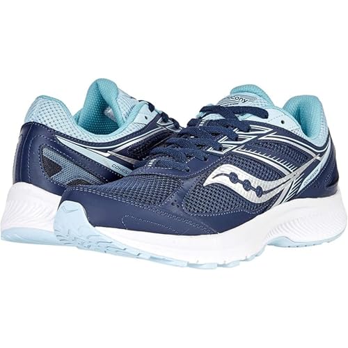 Saucony Women's Cohesion 14 Road Running Shoe, Navy/Sky, 10