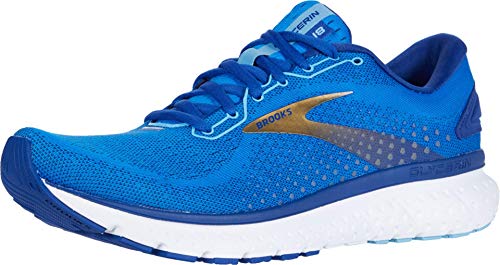 Brooks Mens Glycerin 18 Running Shoe - Blue/Mazarine/Gold - D - 14