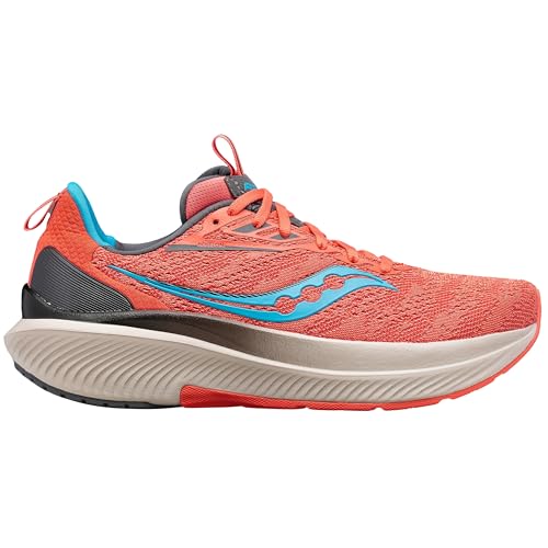 Saucony Women's Echelon 9 Sneaker, Coral/Ocean, 7