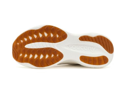Saucony Women's Ride 19 Sneaker, Ivory/Gum, 9