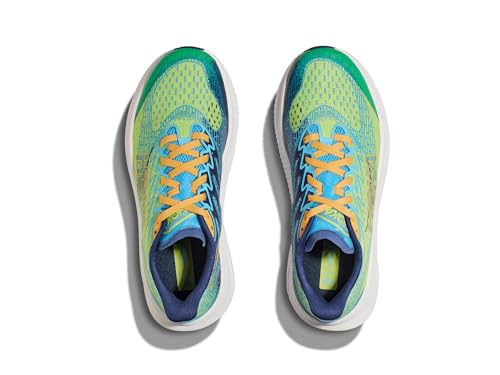 Hoka, Unisex, Mach 6 (Big Kid), Lettuce/Bellwether Blue, 5.5 Big Kid, M