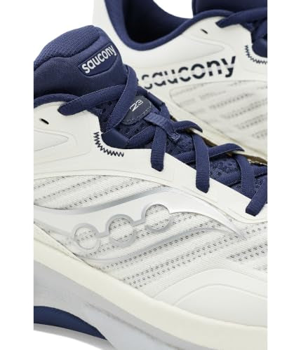 Saucony Men's Endorphin Pro 5 Sneaker, Ivory/Naval, 10.5
