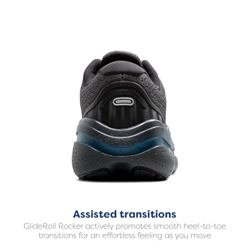 Brooks Men’s Ghost Max 2 Neutral Running & Walking Shoe - Ebony/Cockatoo/Blue Sapphire - 10 Medium