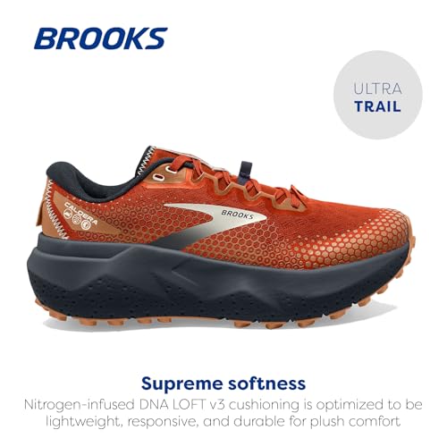 Brooks Men’s Caldera 6 Trail Running Shoe - Rooibos/Biscuit/Peacoat - 7.5 Medium