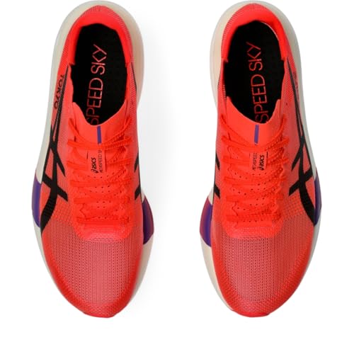 ASICS Unisex METASPEED Sky Tokyo Running Shoes, 9M / 10.5W, Flash RED/Black