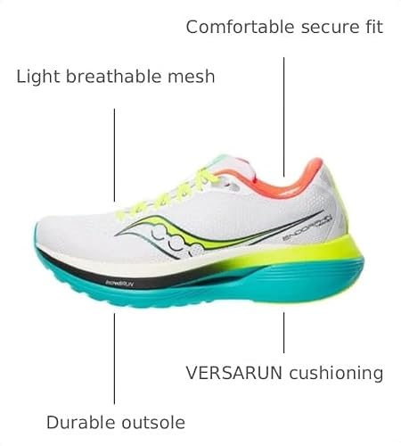 Saucony Men's Endorphin Trainer Sneaker, White/Mutant, 10