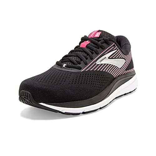 Brooks Women's Addiction 14 Road Running Shoe - Black/Hot Pink/Silver - 5 Wide