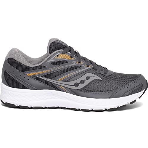 Saucony Men's Cohesion 13 Walking Shoe, Dark Grey/Orange, 10 M US